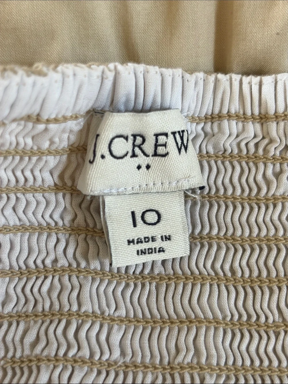 J. Crew Colorblock Tiered Maxi Dress in Cream, White and Black, 10